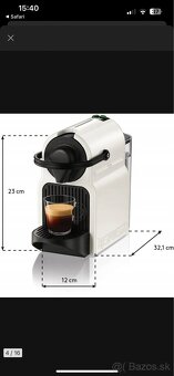 Predám kávovar NESPRESSO KRUPS Inissia White XN100110 - 3