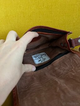 Kozena kabelka hnedej farby, Gusti Leder Natur, NEW - 3