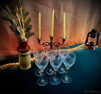 Bohemia kryštálové poháre na stopke - 3