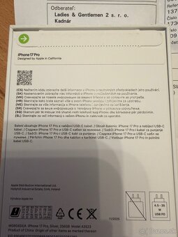 iPhone 17 PRO 256GB ZABALENÝ V ZÁRUKE DO 12/2027 - 3