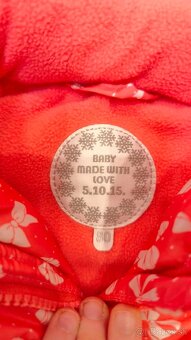 Detská korálová bunda s mašličkami - 3