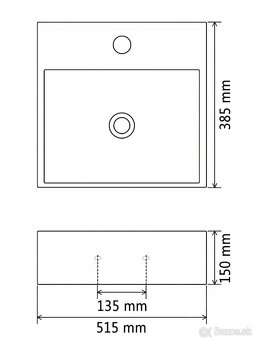 predám čierne keramické umývadlo na dosku - 3
