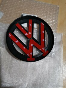 Kryt loga VW čierny lesklý  12cm (120mm), znak Volkswagen - 3