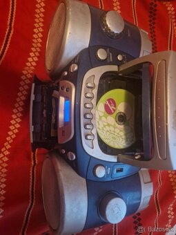 Kazeta CD mp3 USB SD prenosné rádio Boombox sieť - - 3