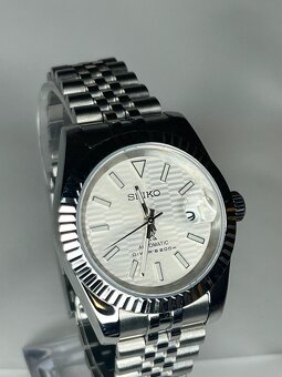 Seiko mod datejsut white - 3