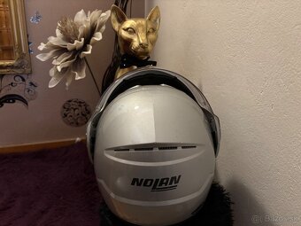 Nolan N90 strieborná N -com - 3