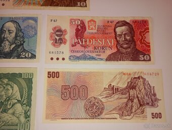 BANKOVKY 10-500 KČS, OSMDESÁTÁ LÉTA, 5 RŮZNÝCH EMISÍ - 3