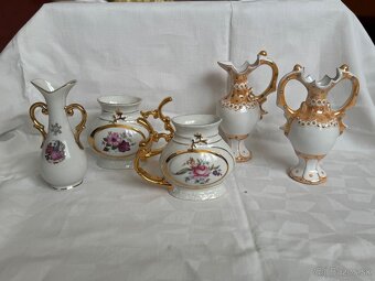 Porcelánové dekoračné vázičky – 2 sady (3 + 2 kusy) - 3