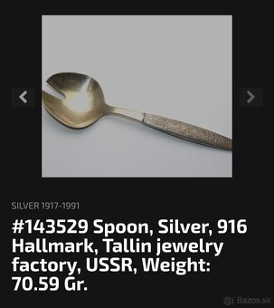 Sillver russian strieborná lyžica - 3