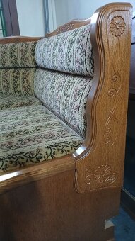 Rustikálna rohová lavica+2stoličky+rozkl.stôl - 3