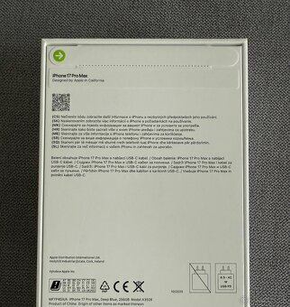 iPhone 17 Pro Max 256GB Deep Blue NEROZBALENÝ - 3