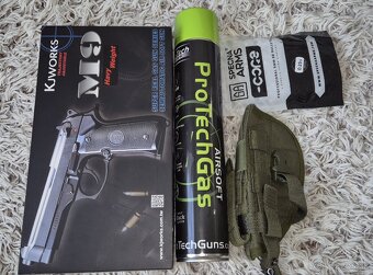Airsoftová pištoľ M9 HW, plyn BlowBack - čierna - 3