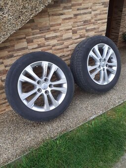 Hliníkové disky - originál KIA / 5x114,3 s letnými pneu R16 - 3