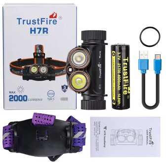 Čelovka Fialová - Trustfire H7R pre ženy - 3