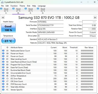 Samsung 870 EVO 1TB, 2,5, SATA III - 3