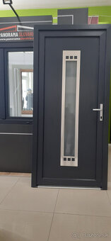PLASTOVÉ VCHODOVÉ DVERE ANTRACIT S MADLOM 980x2080mm. - 3