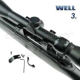 Airsoft Sniper Well MB07D Black Set ASG 6mm - 3