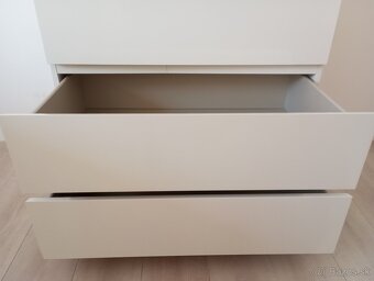 komoda Ikea Malm - biela farba, vysoký lesk - 3