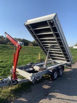 Predám prívesný vozík,trojstranný elektrohyd. sklápač - 3