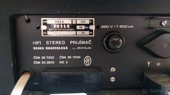 Tesla 1133 A - HiFI stereo prijímač s gramofónom HC42 - 3