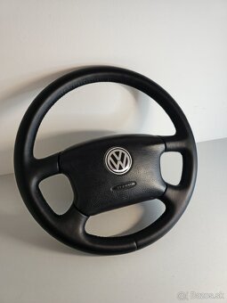 Originál VW t4 kožený volant Caravelle Multivan Transporter - 3