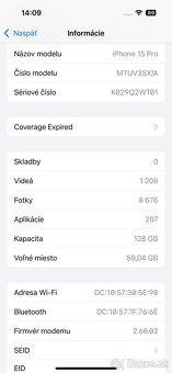 Predam iPhone 15 pro 128 GB cierny - 3