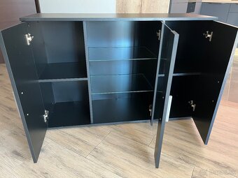 komoda čierna 120x80 - 3