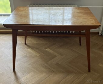 Poctivý retro rozkladací jedálenský stôl z masívu 70 roky - 3