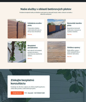 Firemná webova stránka alebo jednostránkový web na Wordpress - 3