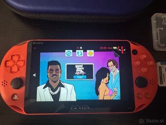 Predám PS Vita 2000 NEON ORANGE +128 Gb karta - 3
