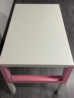 Predam IKEA PAHL, Stol 96x58 cm vyskovo nastavitelny, ruzovy - 3