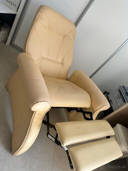 Kožené rozkladací kreslo - 3