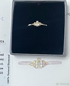 Diamantový prsteň biele zlato - 3