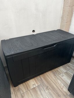 Terasove sedenie umely ratan s uloznym boxom - 3