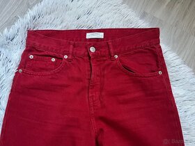 NOVÉ dámske červené džínsy značky Zara - 3