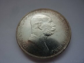 R-U Jubilejná 5 koruna 1908 v krásnom zbierkovom stave - 3