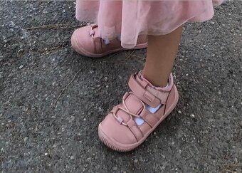 Ružové kožené barefoot topánky Protetika Kendy Nude, 21 a 25 - 3