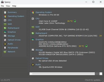 Herný počítač – i5-12400F | RTX 3070 | 32 GB RAM | 2TB SSD - 3