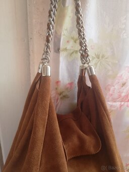 Hnedá kožená kabelka 2 - 3