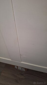 Predám manželskú posteľ s roštami180x200cm-biele drevo - 3