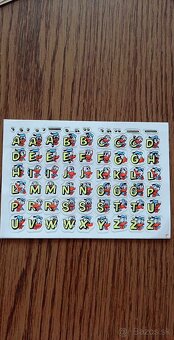 Retro samolepky šmoulové, šmolkovia, smurfs písmenka - 3