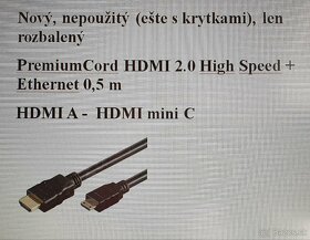 Kábel PremiumCord HDMI 2.0 High Speed + Ethernet 0,5 m - 3
