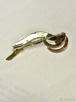 zlatá brošňa 14kt zlato 585 - 3