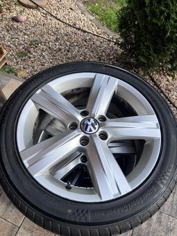 original Volkswagen disky Elektrony 5x112 r17 zánovne pneu - 3