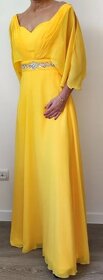 Dámske spoločenské šaty žlté75 - 3
