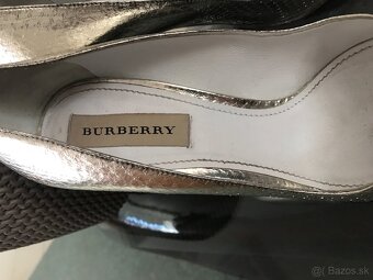 BURBERRY originál metalicke damske lodicky 39 - 3
