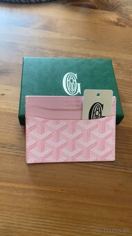 Pink goyard card holder - 3