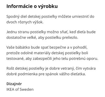 Predám detskú postieľku s matracom - 3