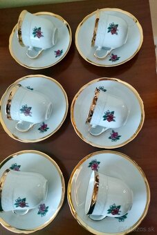 Starožitné luxusné porcelánové šálky- 6ks - 3