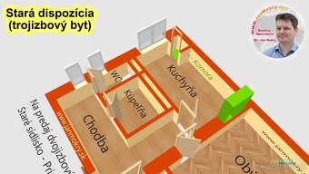 Na predaj dvojizbový byt 62 m2 - Staré sídlisko - Prievidza - 3